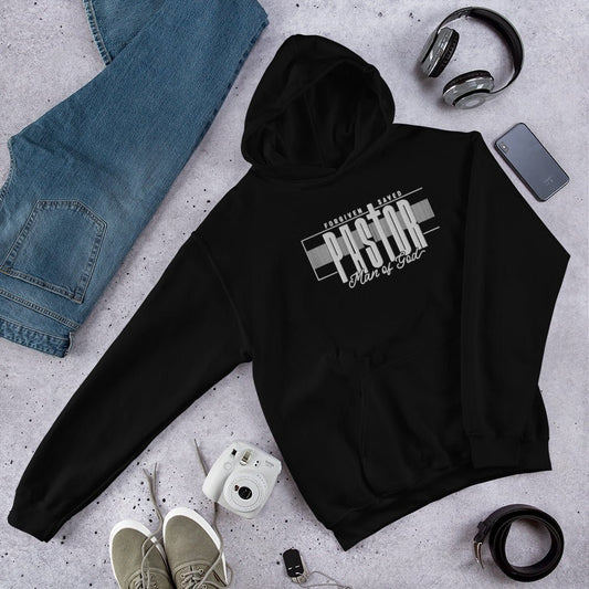 Pastor Men's Christian Embroidered Sweatshirt - Faith-Inspired Comfortable Hoodie - ClaimedbyGodDesigns