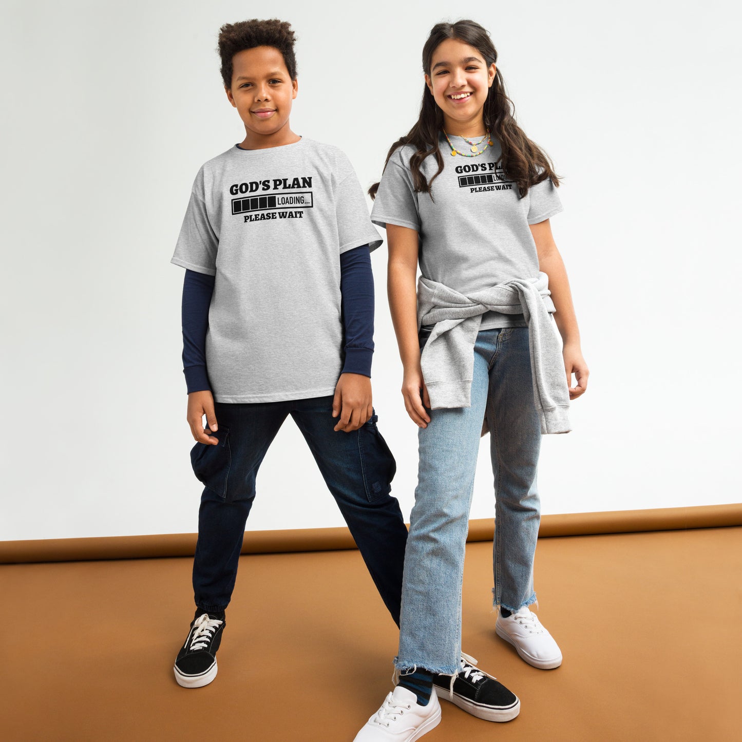 His Plan Loading Youth Christian T-shirt
