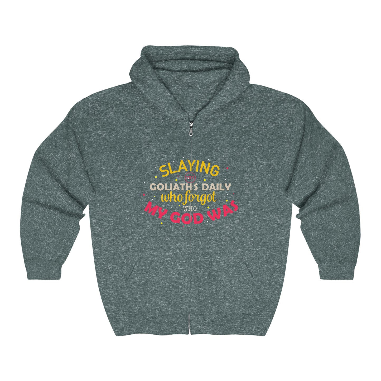 Slaying Goliaths Daily Who Forgot Who He Was Unisex Heavy Blend Full Zip Hooded Sweatshirt