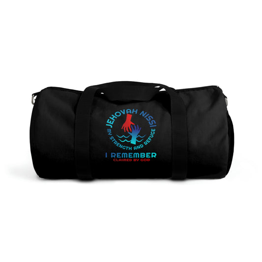 Jehovah Nissi My Strength & Refuge I Remember Duffel Bag Printify