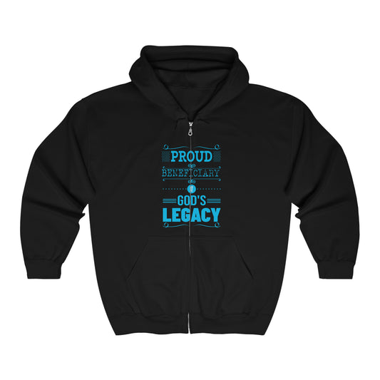Proud Beneficiary Of His Legacy Unisex Heavy Blend Full Zip Hooded Sweatshirt