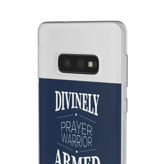 Divinely Armed Prayer Warrior Flexi Phone Case compatible with select IPhone & Samsung Galaxy Phones