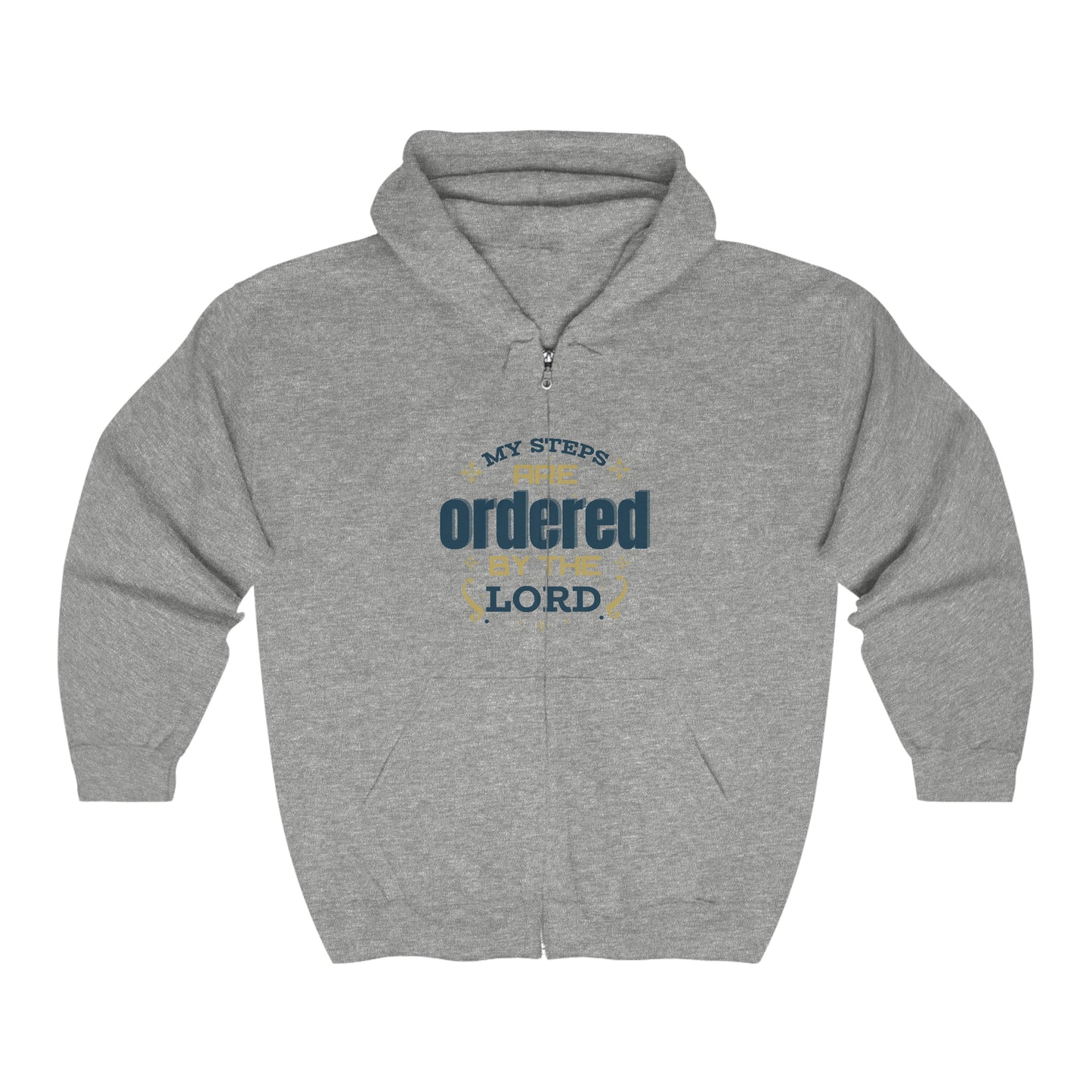 My Steps Are Ordered By Him Unisex Heavy Blend Full Zip Hooded Sweatshirt