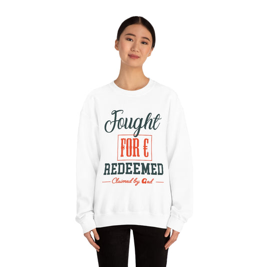 Fought For and Redeemed Unisex Heavy Blend™ Crewneck Sweatshirt Printify
