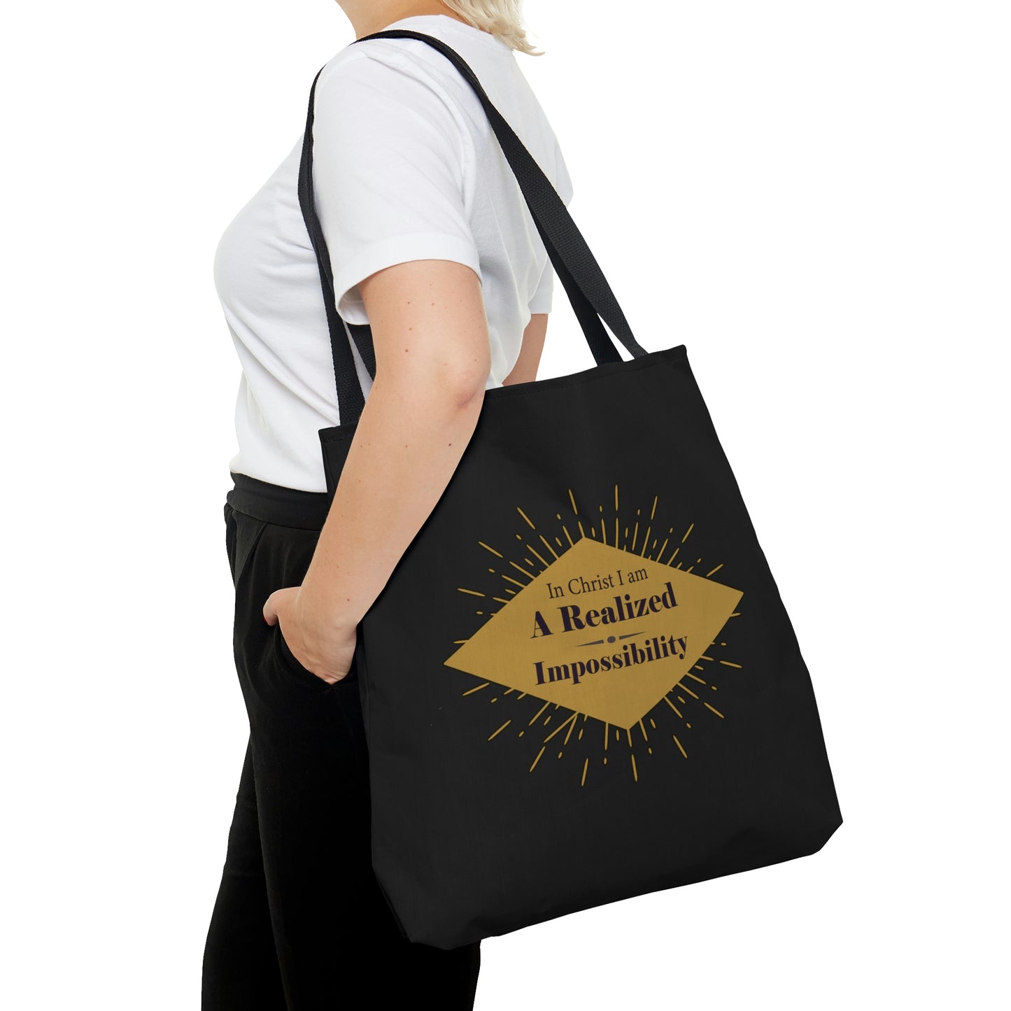 In Christ I Am A Realized Impossibility Christian Tote Bag