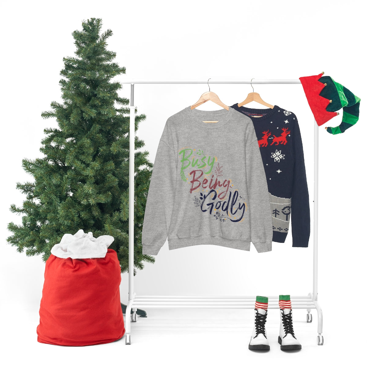 Busy Being Godly Unisex Heavy Blend™ Crewneck Sweatshirt Printify