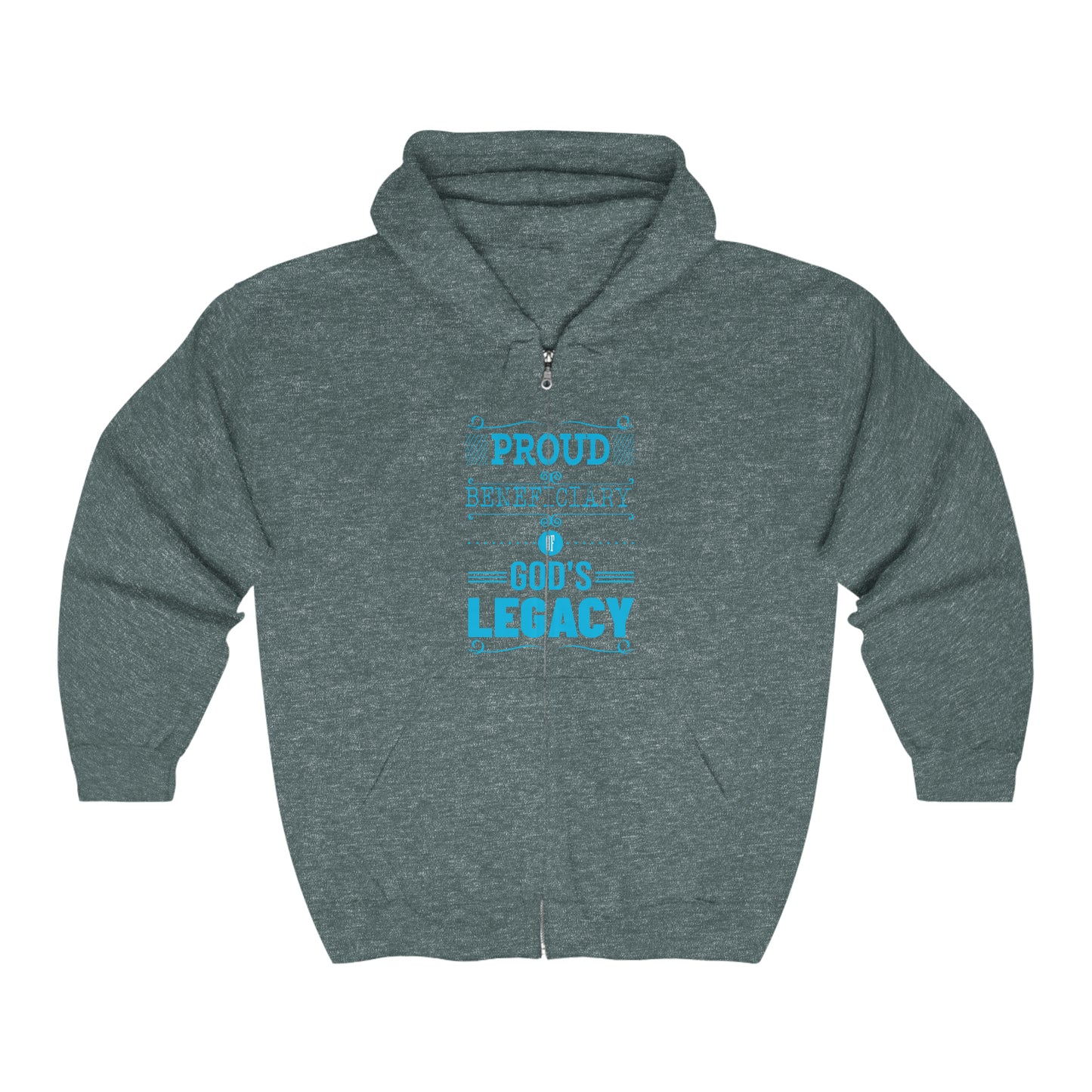 Proud Beneficiary Of His Legacy Unisex Heavy Blend Full Zip Hooded Sweatshirt