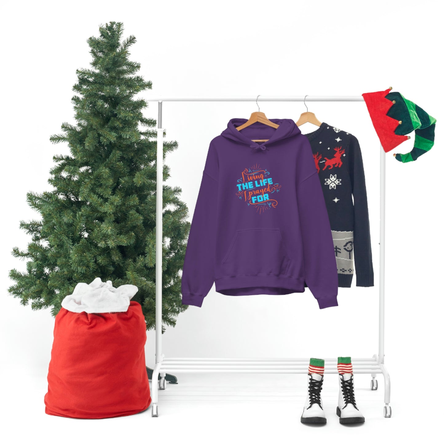 Living The Life I Prayed For Unisex Pull On Hooded sweatshirt