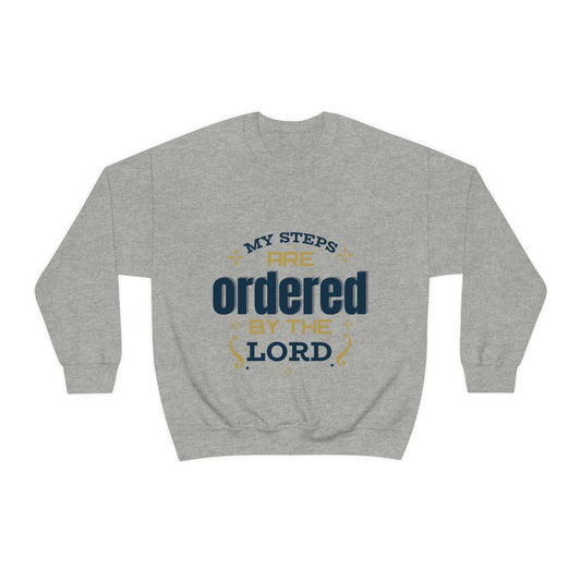 My Steps Are Ordered By Him Unisex Heavy Blend™ Crewneck Sweatshirt