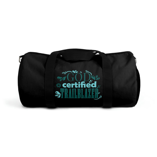 God Certified Trailblazer Duffel Bag Printify