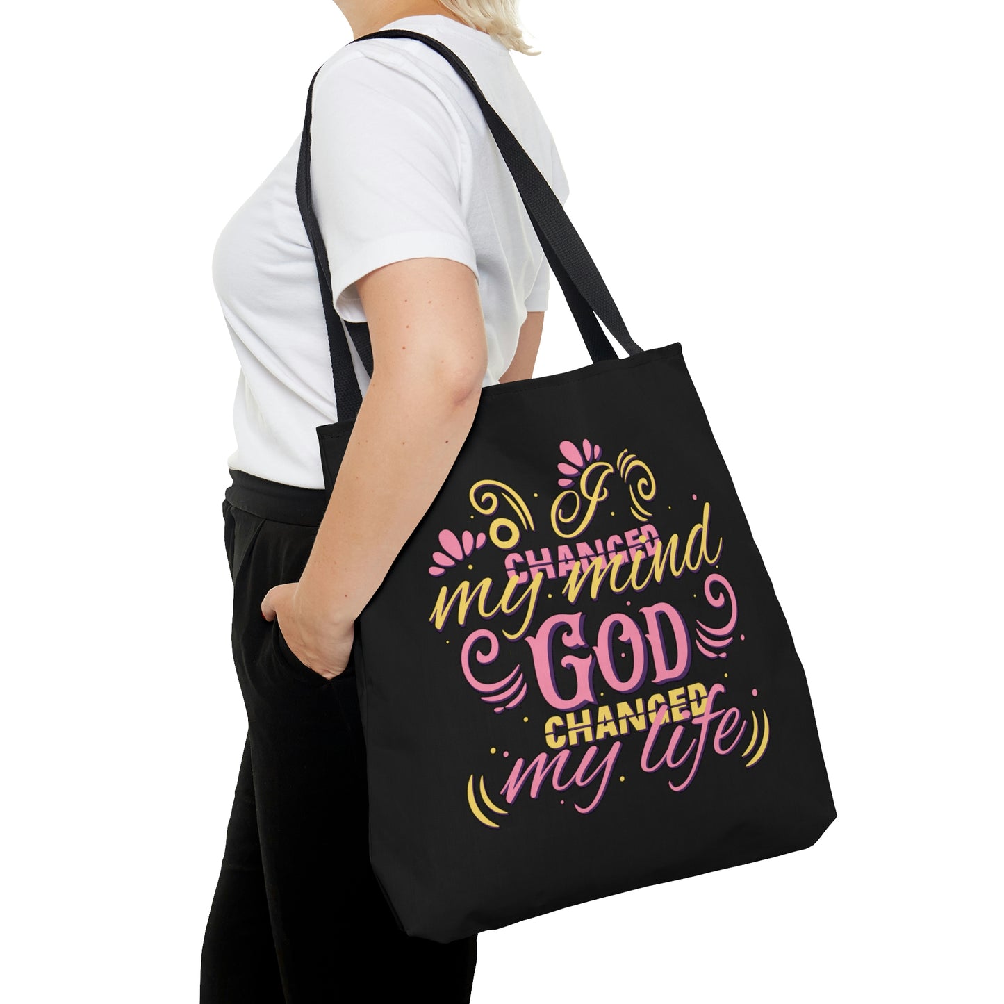 I Changed My Mind He Changed My Life Christian Tote Bag