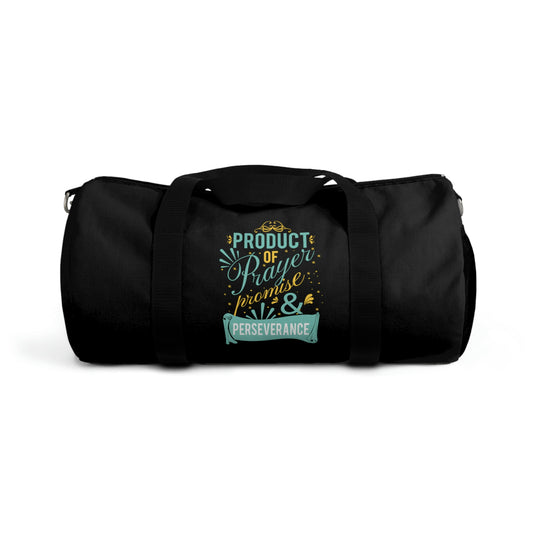 Product Of Prayer Promise & Perseverance Duffel Bag Printify