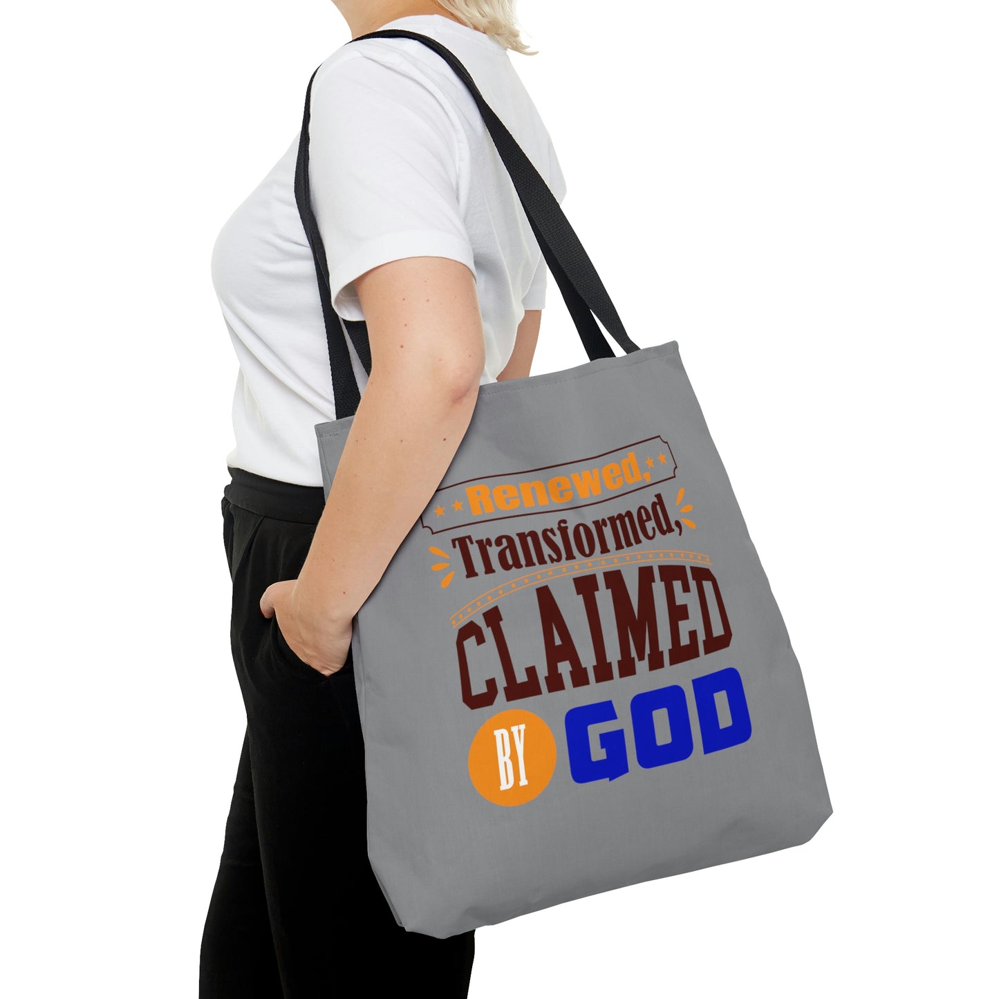 Renewed, Transformed, Claimed By Him Christian Tote Bag
