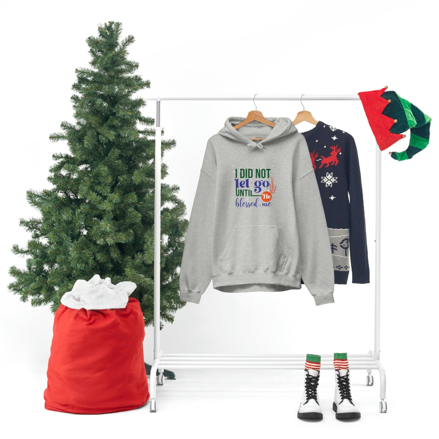 I Did Not Let Go Until He Blessed Me Unisex Pull On Hooded Sweatshirt - ClaimedbyGodDesigns
