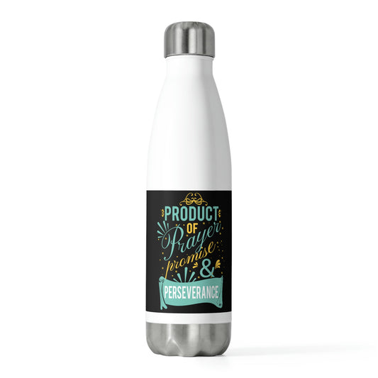 Product of Prayer Promise and Perseverance Insulated Bottle - ClaimedbyGodDesigns
