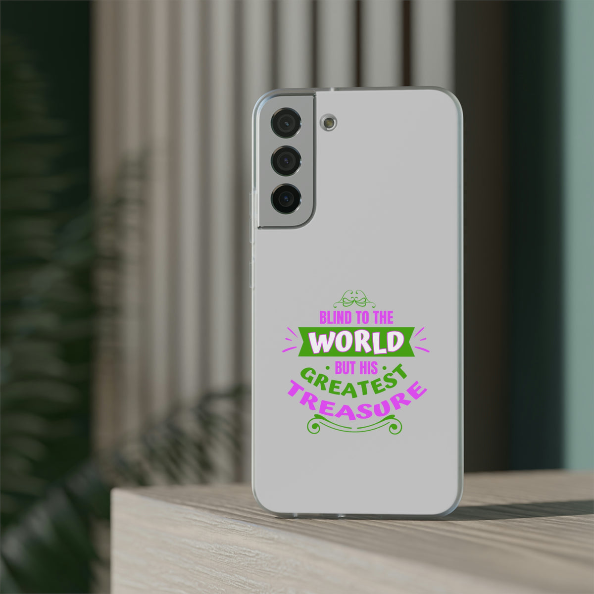 Blind To The World But His Greatest Treasure Flexi Phone Case