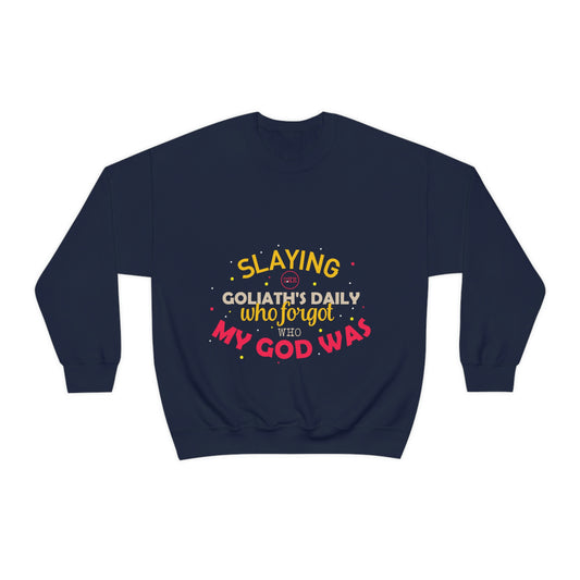 Slaying The Goliaths Daily Who Forgot Who He Was Unisex Heavy Blend™ Crewneck Sweatshirt