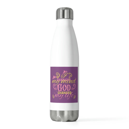 I Changed My Mind Changed My Life Insulated Bottle - ClaimedbyGodDesigns