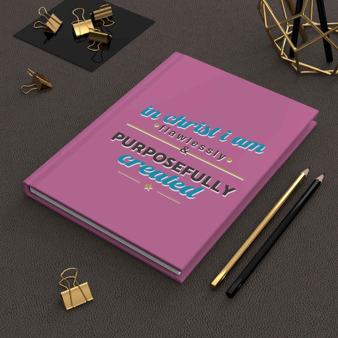 In Christ I Am Flawlessly & Purposefully Created journal from Claimed by God Designs