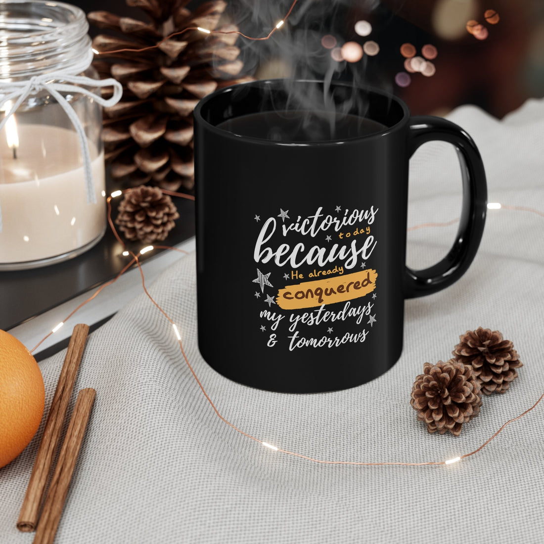 Victorious Today mug from Claimed by God Designs