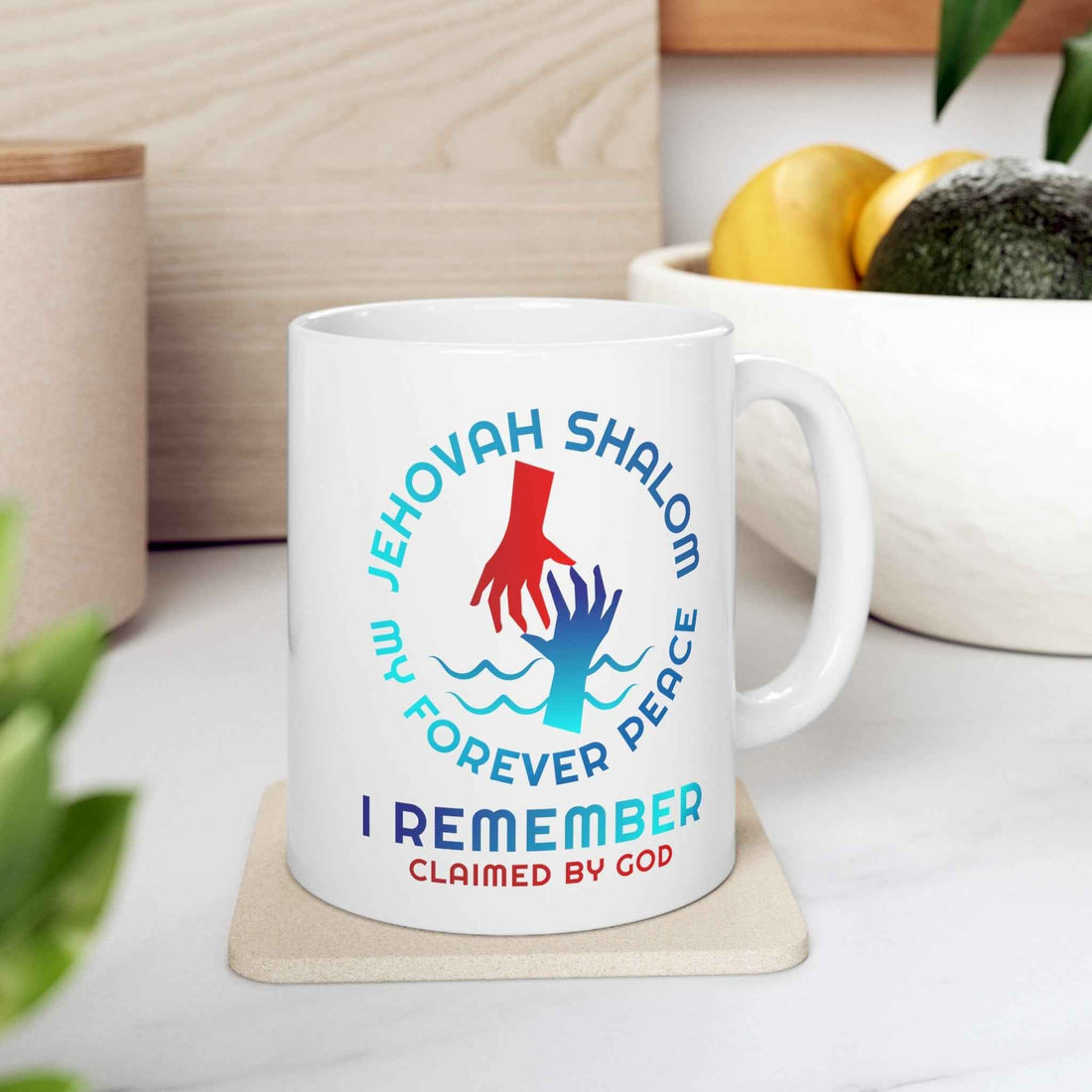 Jehovah Shalom My Forever Peace mug from Claimed by God Designs