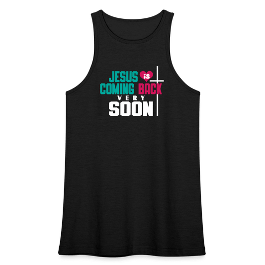He Is Coming Back Soon women's tank from Claimed by God Designs