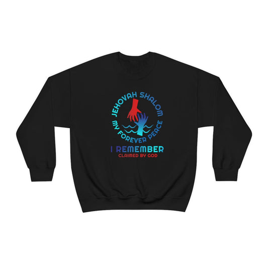 Jehovah Shalom My Forever Peace crewneck sweatshirt from Claimed by God Designs