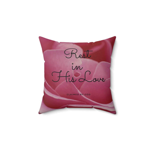 Rest In His Love throw pillow from Claimed by God Designs