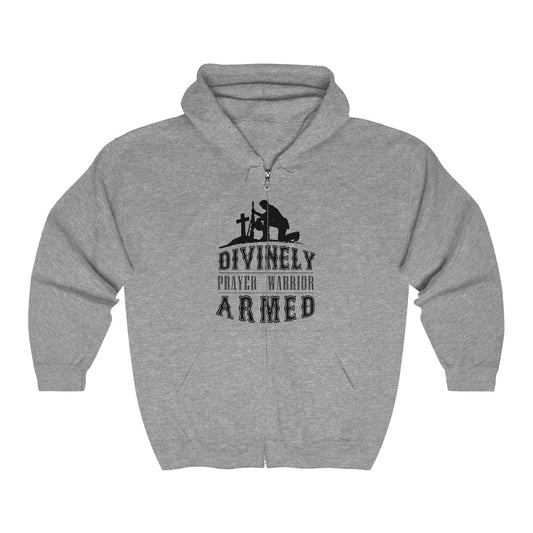 Prayer Warrior zip hoodie from Claimed by God Designs