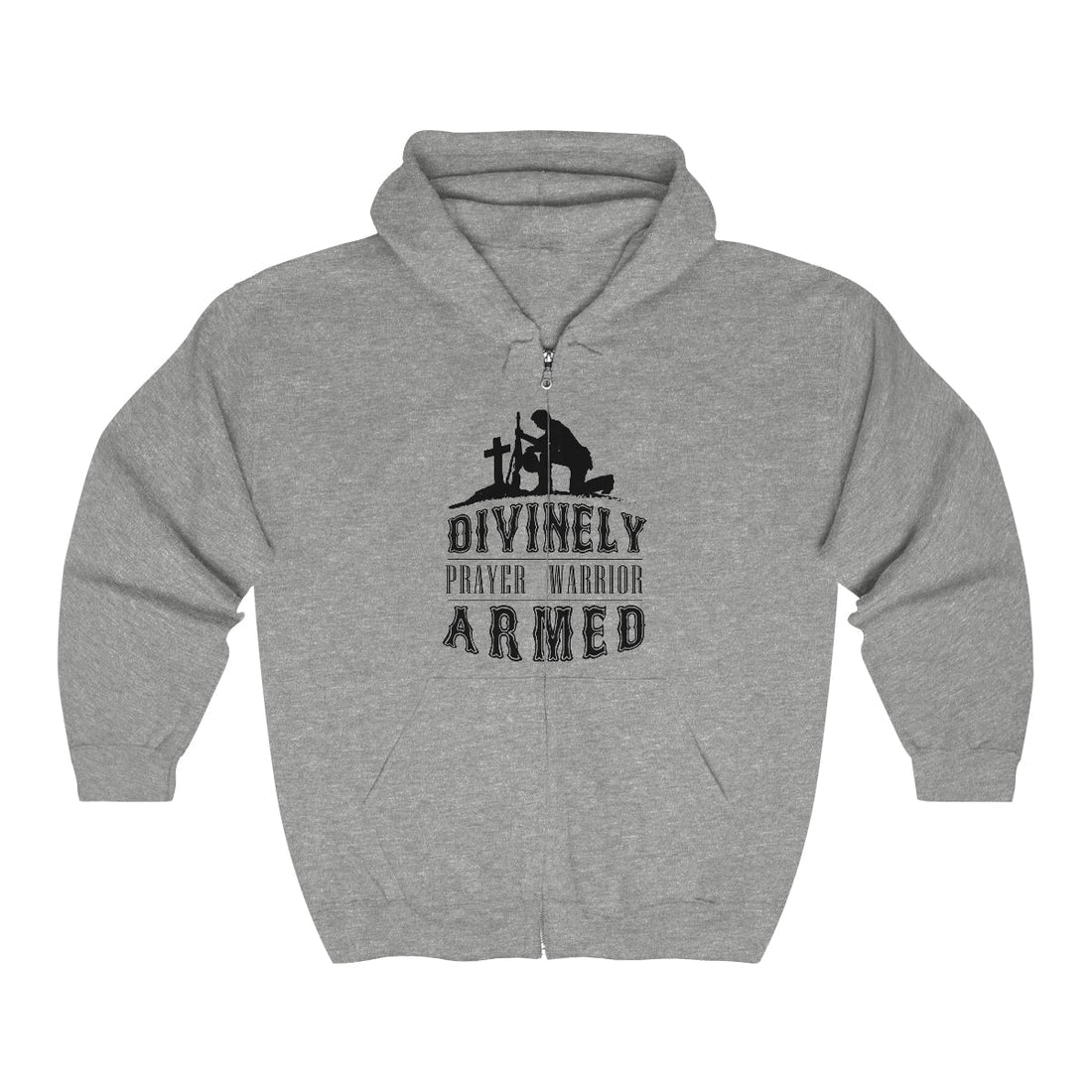 Prayer Warrior zip hoodie from Claimed by God Designs