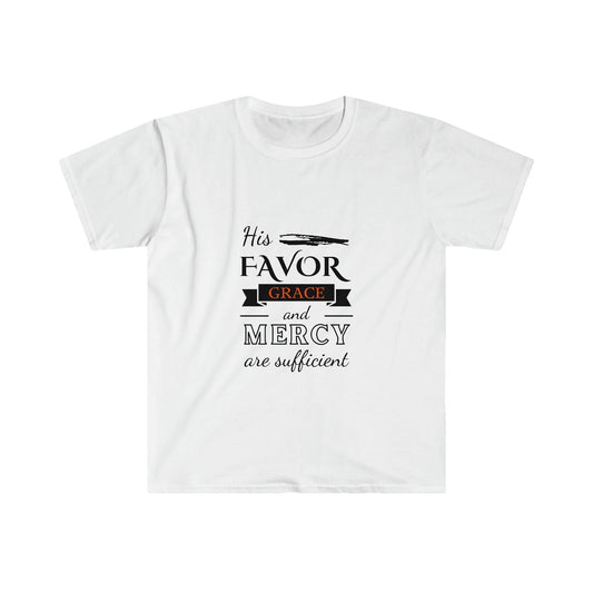 His Favor, Grace & Mercy unisex tee from Claimed by God Designs
