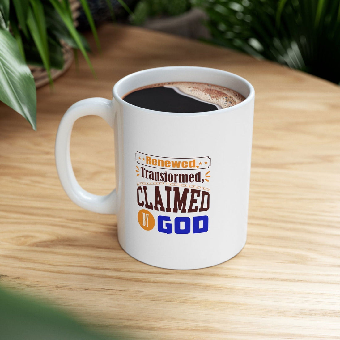 Renewed Transformed Claimed By God mug from Claimed by God Designs