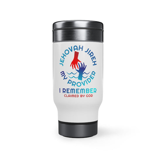 Jehovah Jireh travel mug from Claimed by God Designs