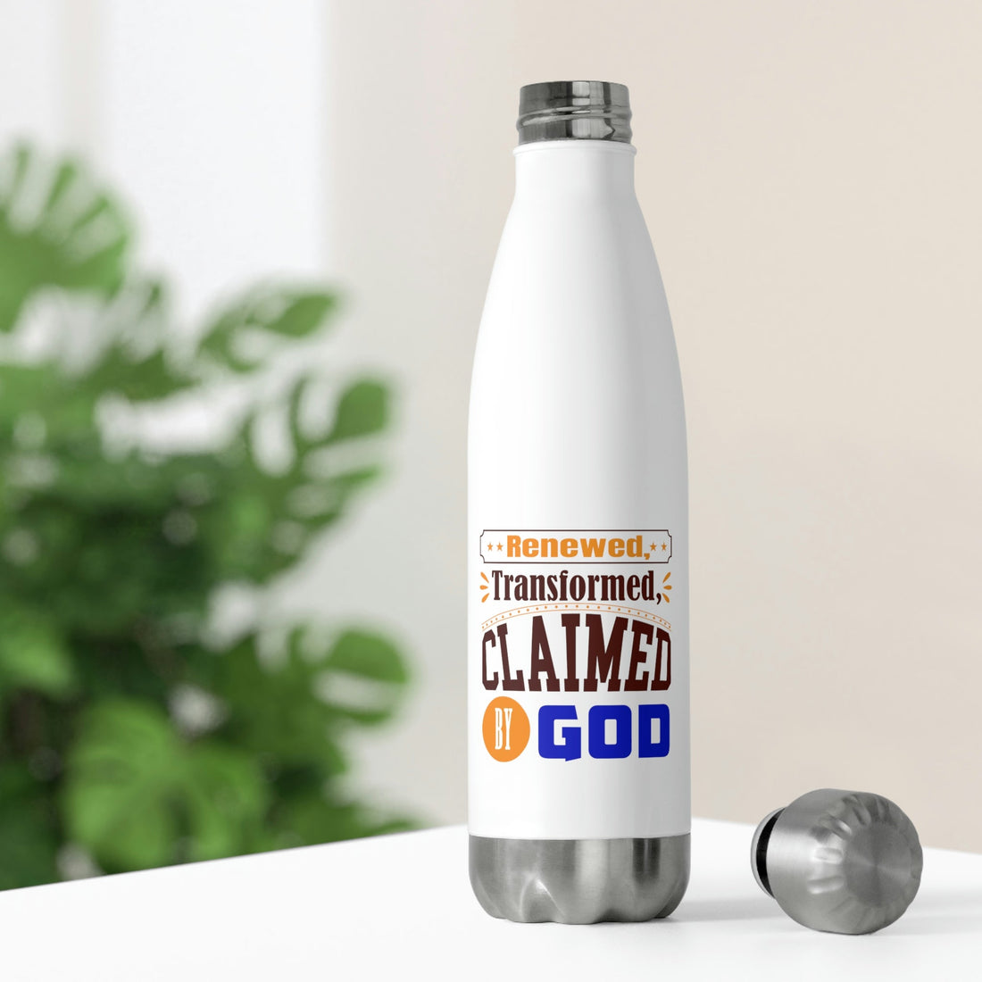 Renewed Transformed water bottle from Claimed by God Designs