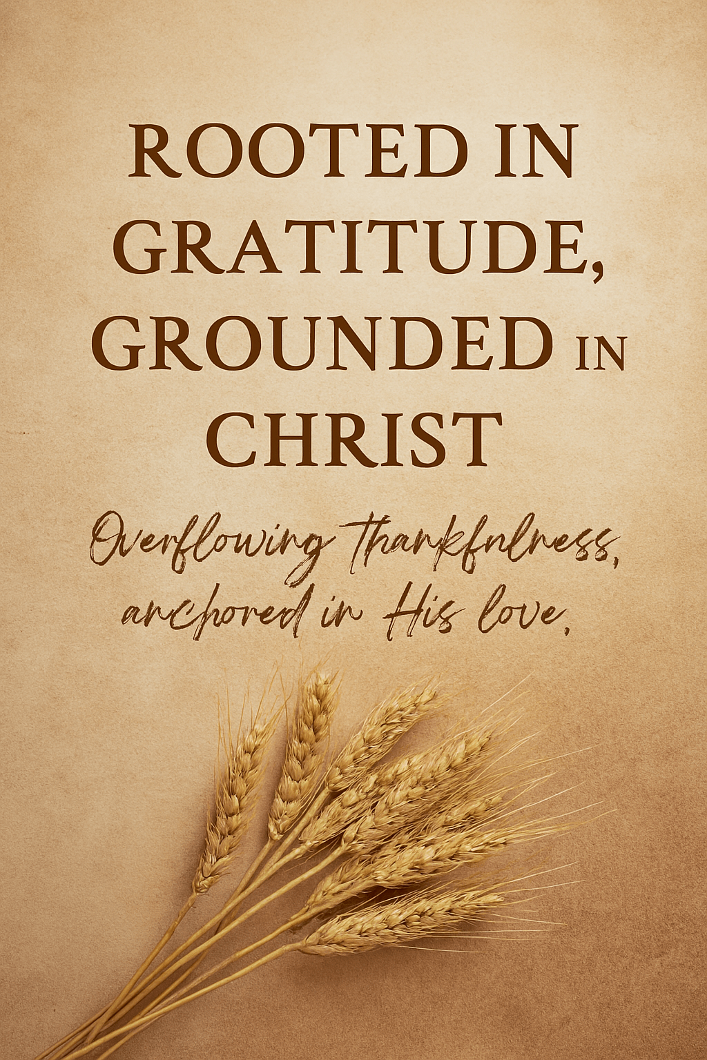 Rooted in Gratitude, Grounded in Christ: Overflowing thankfulness, anchored in His love. - ClaimedbyGodDesigns