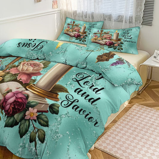 Jesus Is My Lord And Savior bedding from Claimed by God Designs
