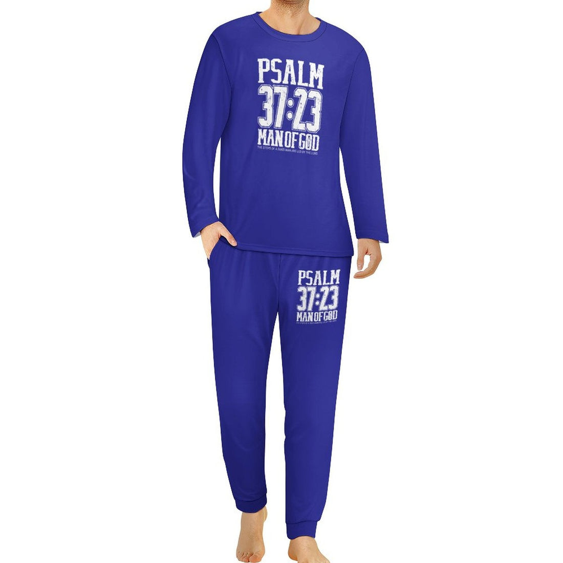 Psalm 37:23 men's pajamas from Claimed by God Designs