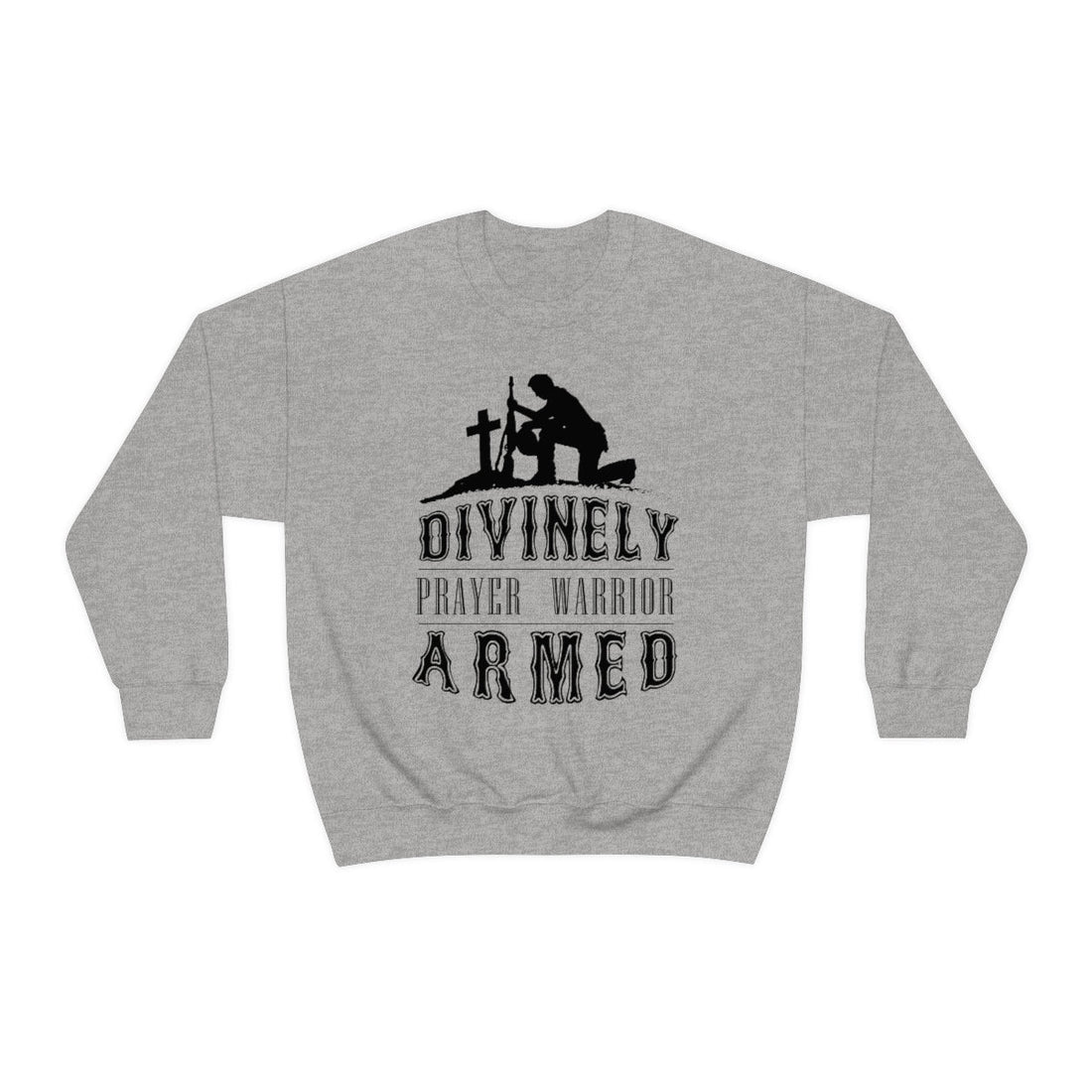 Prayer Warrior crewneck from Claimed by God Designs
