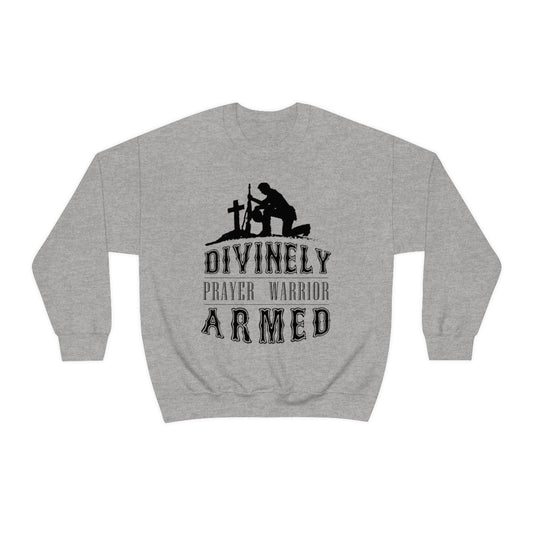 Prayer Warrior crewneck from Claimed by God Designs