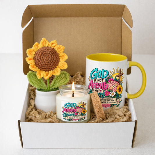 God Is Not Afraid of My Anxiety Brighter Days Box, a Christian anxiety support gift