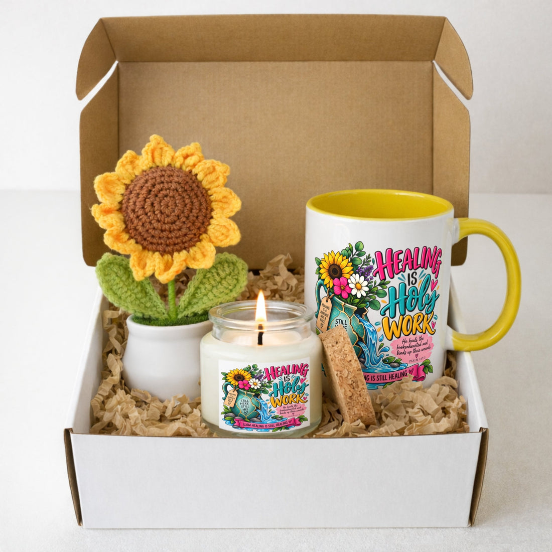 Healing Is Holy Work Brighter Days Box, a Christian healing encouragement gift
