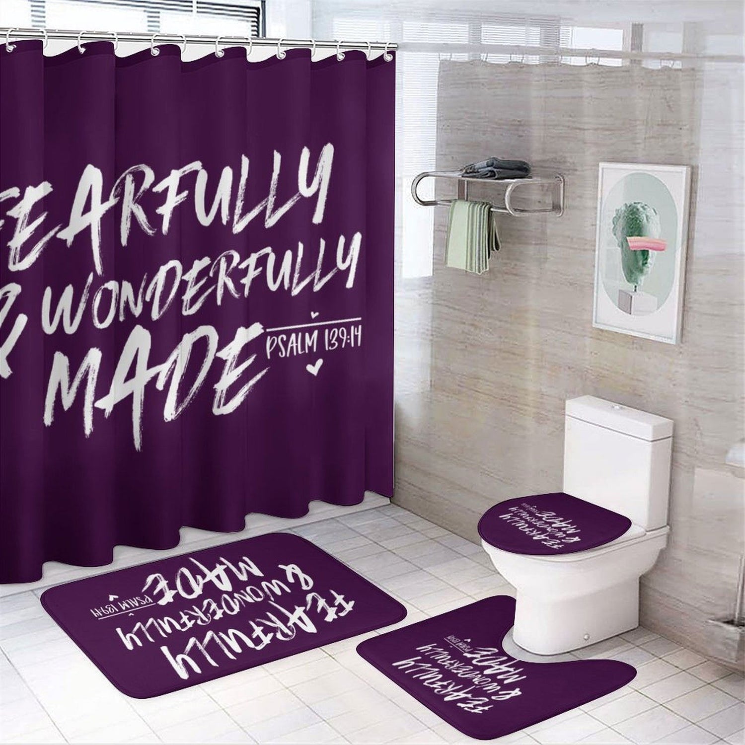 Christian Shower Curtains & Welcome Mats - ClaimedbyGodDesigns