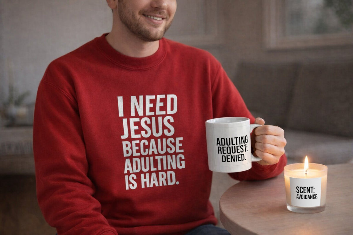 Christian Starter Gift Sets for New & Seasoned Believers | Funny Faith-Based Sweatshirts, Mugs & Candles - ClaimedbyGodDesigns