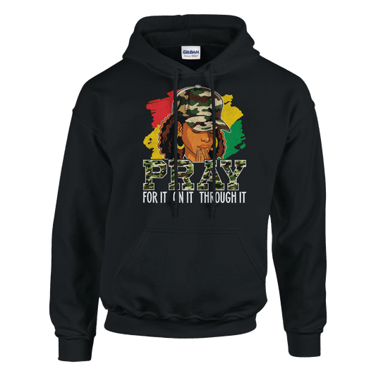 Pray For It Women's Christian Pullover Hooded Sweatshirt - ClaimedbyGodDesigns