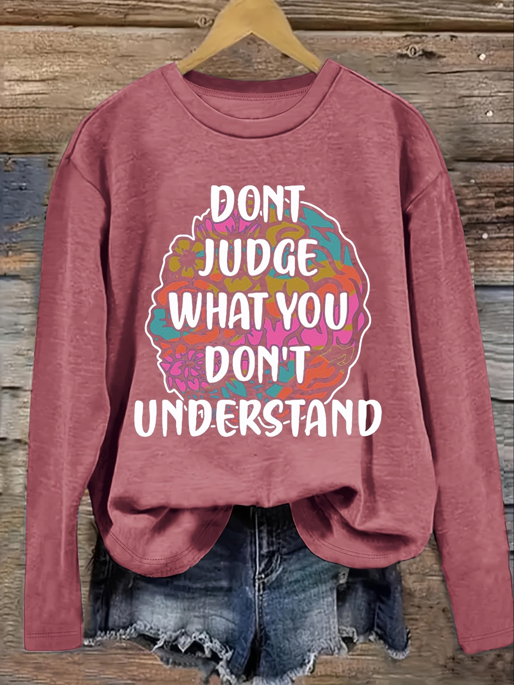 Don't Judge What You Don't Understand Women's Christian Pullover Sweatshirt claimedbygoddesigns