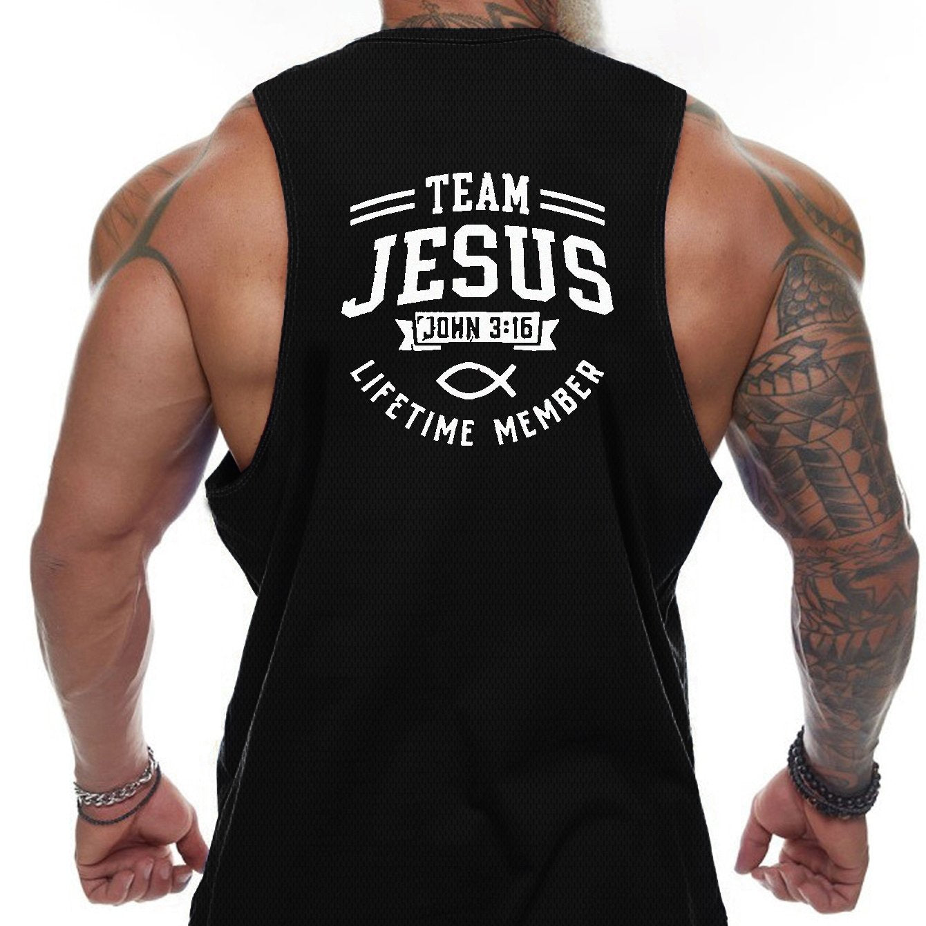 Team Jesus: Lifetime Member Plus Size Men's Christian Tank Top claimedbygoddesigns