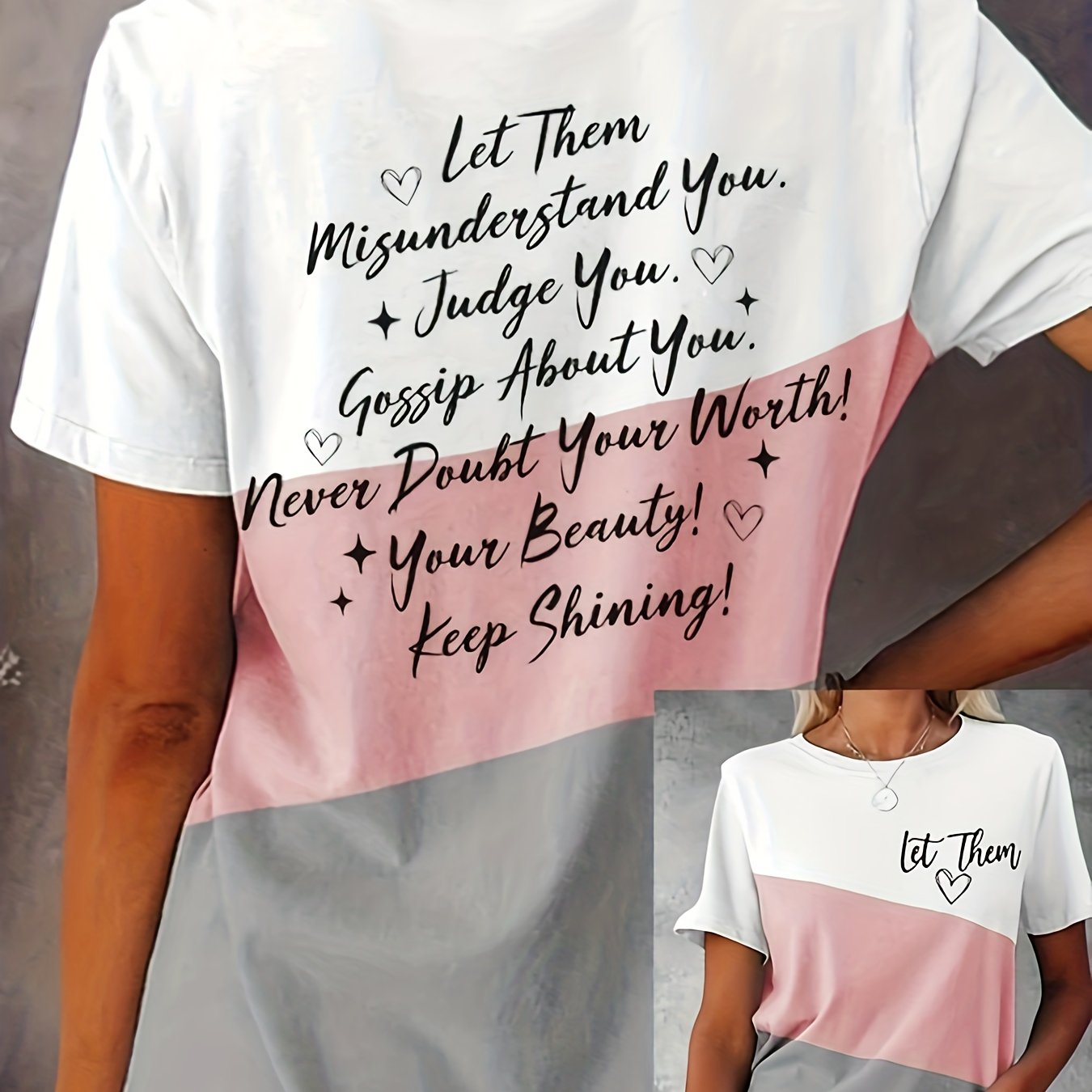 Let Them...Keep Shining Plus Size Women's Christian T-shirt claimedbygoddesigns