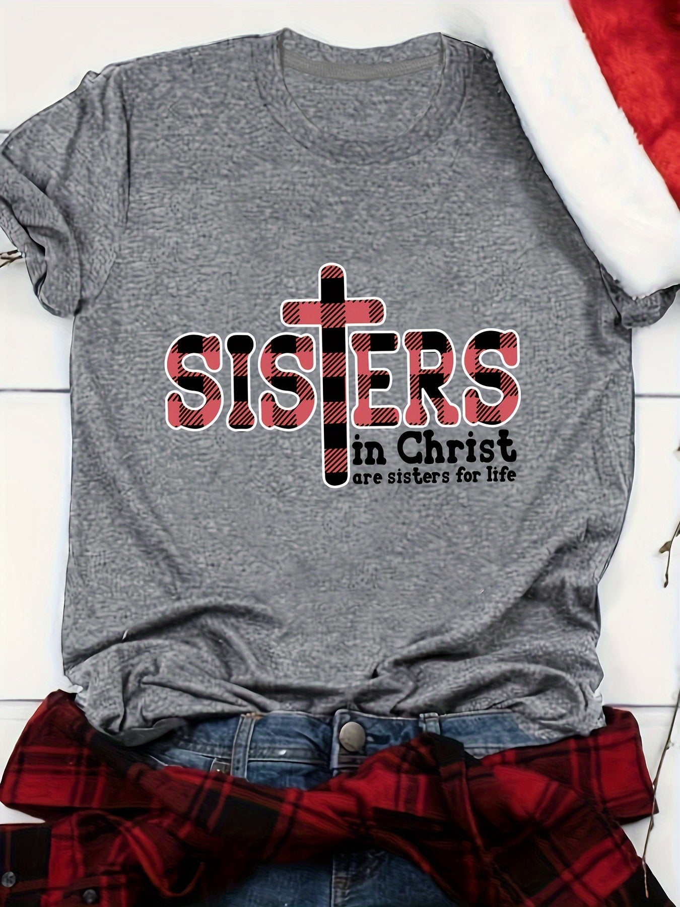 Sister In Christ Are Sisters For Life Women's Christian T-shirt claimedbygoddesigns