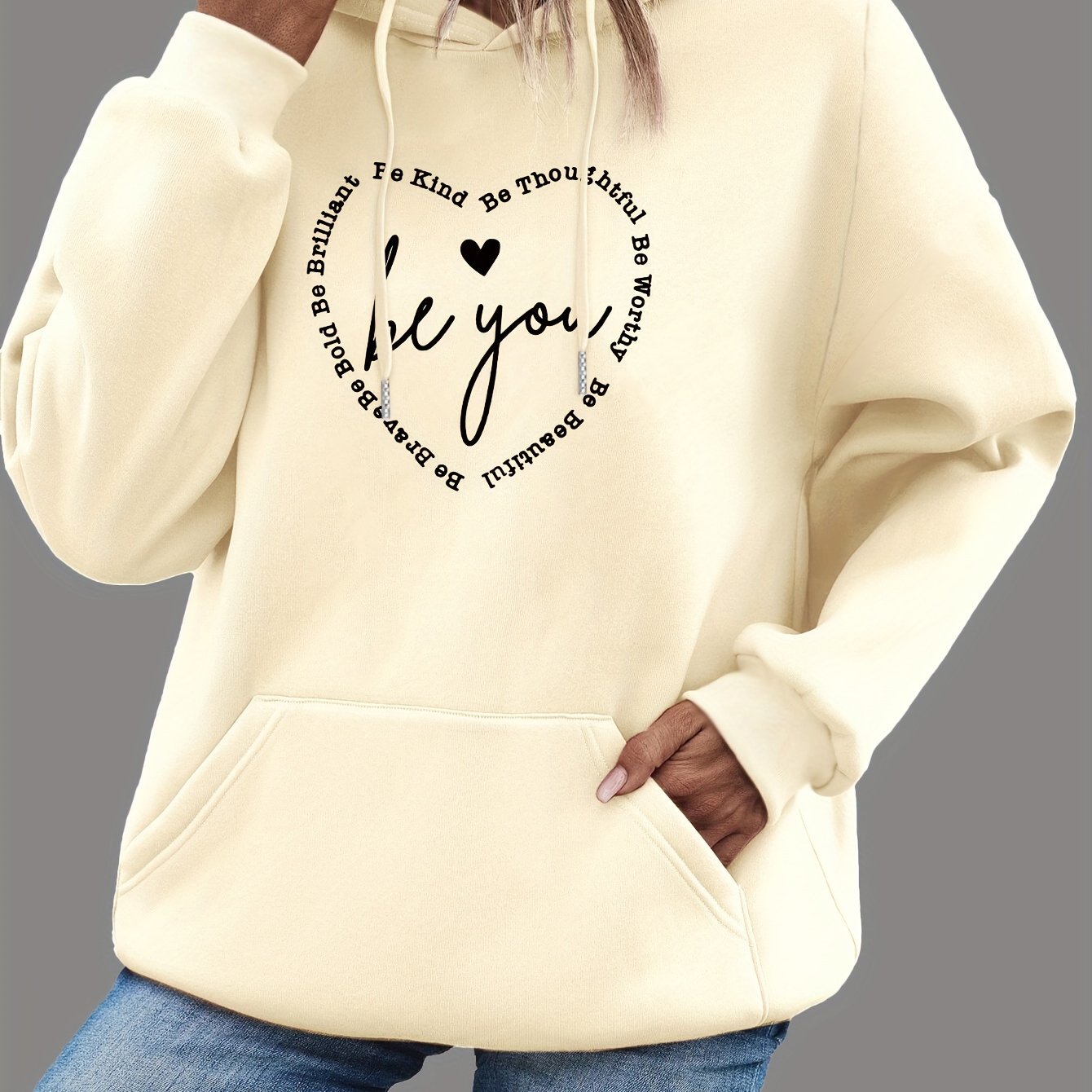 Be You Women's Christian Pullover Hooded Sweatshirt claimedbygoddesigns