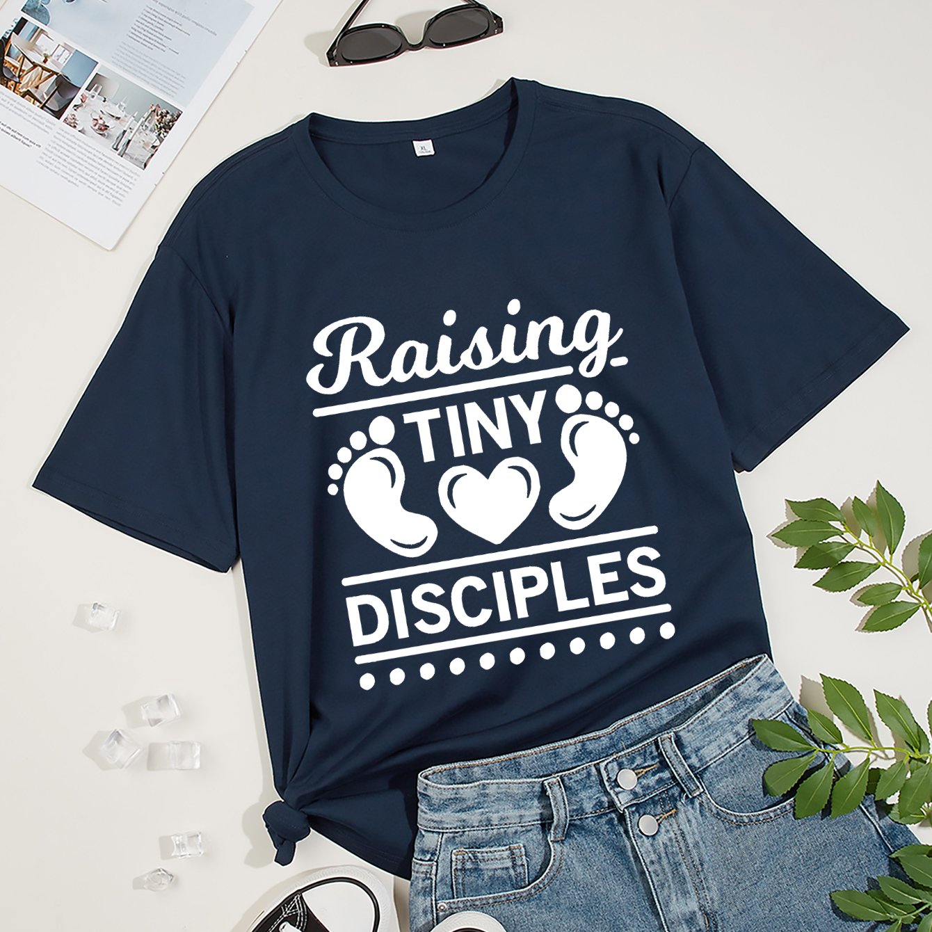 Raising Tiny Disciples Plus Size Women's Christian Casual Outfit claimedbygoddesigns